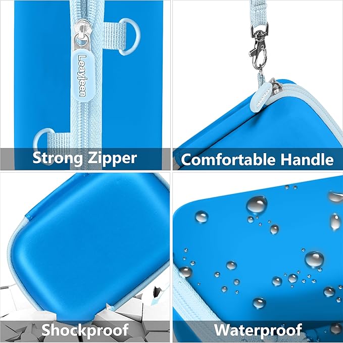 Leayjeen Underwater Camera Case Compatible with YISENCE/Trsunow/HICSHON/Yifecial/QUNVAL 11FT Waterproof Camera，Selfie Underwater Camera, Waterproof Floatable Digital Camera-Deep Blue(Case Only)