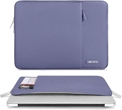 MOSISO Laptop Case 15 inch, 15 inch Laptop Sleeve Compatible with MacBook Air 15 M4 A3241 M3 A3114 M2 A2941 2025 2024 2023,Dell XPS 15,Polyester Vertical Computer Sleeve Bag with Pocket, Lavender Gray