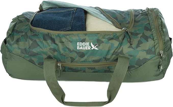 Eddie Bauer Stowaway Packable Duffel Bag | Travel | Foldable | Lightweight | Durable | Ripstop Polyester