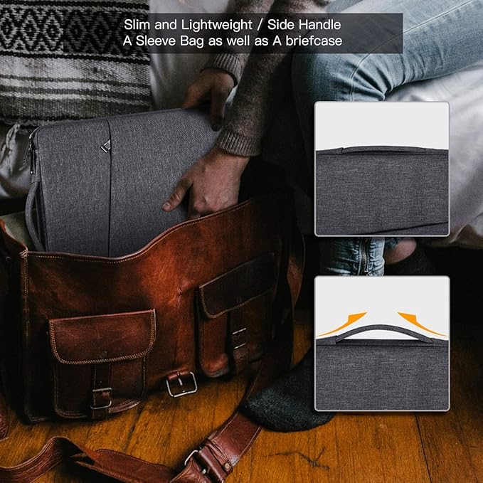 15.6 Inch Laptop Sleeve for Dell Inspiron 15, HP Pavilion, Acer Aspire/Chromebook, ASUS VivoBook Go, HP Lenovo Samsung Laptop Notebook Case, Space Grey
