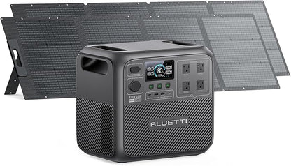 BLUETTI Elite 200 V2 Solar Generator with 2 200W Solar Panels Included (Ships Separately), 2073.6Wh Portable Power Station w/ 4 2600W AC Outlets, 17-Year Lifespan, LFP Power for Camping, Off-grid