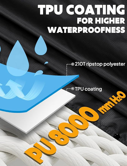 ANYOO Hooded Rain Poncho for Adults Waterproof Lightweight Rain Coat for Men Women Reusable Rain Jacket for Emergency Outdoor