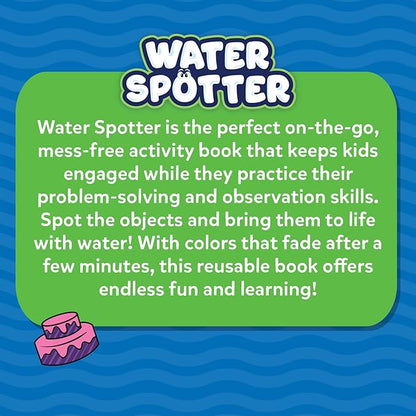 Skillmatics Reusable Search & Find Book - Water Spotter, Mess-Free Learning Activity, Stocking Stuffers, Animals, Christmas Fun, Travel Toy, Gifts for Boys & Girls Ages 4, 5, 6, 7, 8