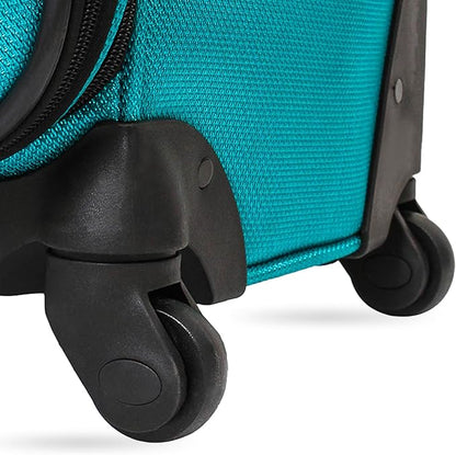 SwissGear Sion Softside Expandable Luggage – Carry-On Suitcase with 360 Degree Wheels & Retractable Handle – 21 Inch, Perfect for 1-3 Night Trips – Teal