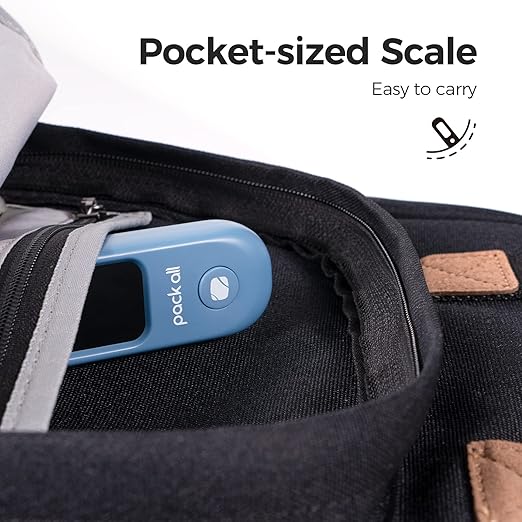 pack all 110 Lbs Luggage Scale, Digital Handheld Baggage Scale, Travel Suitcase Weight Scale with LCD Display, Battery Included, Navy