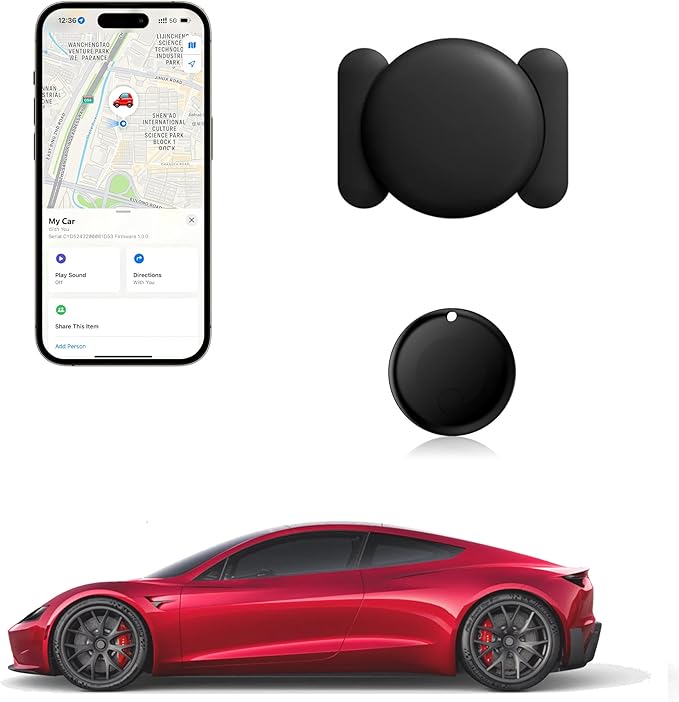 GPS Tracker for Vehicles,Magnetic Waterproof Car Tracker,No Monthly fees, Mini Portable GPS Tracker for Cars, Trucks, Motorcycle, Anti-Theft（Android Only）