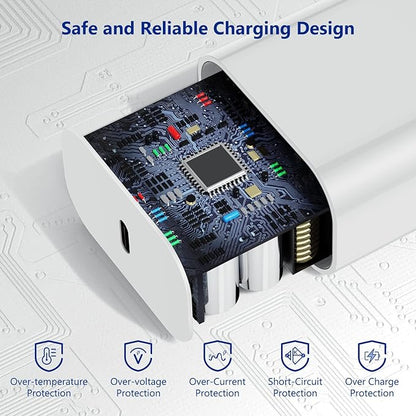 iPhone 15 Charger,iPhone 15 Charger Fast Charging,20W Type C USBC ChargerBlock 6FT USB C to USB C Cable Cord Compatible iPhone 16 Pro Max/15 Plus,iPad Pro 12.9/13/11-inch, iPad mini 6, iPad Air 4/5