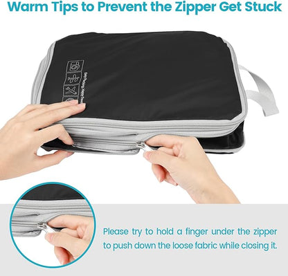 Cambond Compression Packing Cubes for Travel Women - Expandable Travel Bags Luggage Organizers Travel Essentials Compression Cubes for Travel Carry on Suitcases Organizer