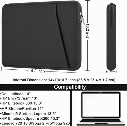 Askuko Laptop Sleeve 14 inch, Durable Carrying Bag Shockproof Protective Case Cover, Handbags Briefcase Laptop Bag Compatible with 14" MacBook Air/Pro HP Asus Lenovo Notebook Computer, Grey