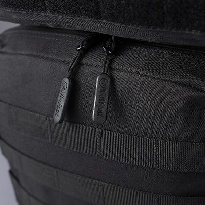 WOLFpak 45L Athletic Gym Backpack - Durable 1000D Waterproof Oxford Material with MOLLE Webbing, Laptop Pocket & Dual Cup Holders, Durable Fitness/Travel/Military Daypack (Alpha Black)