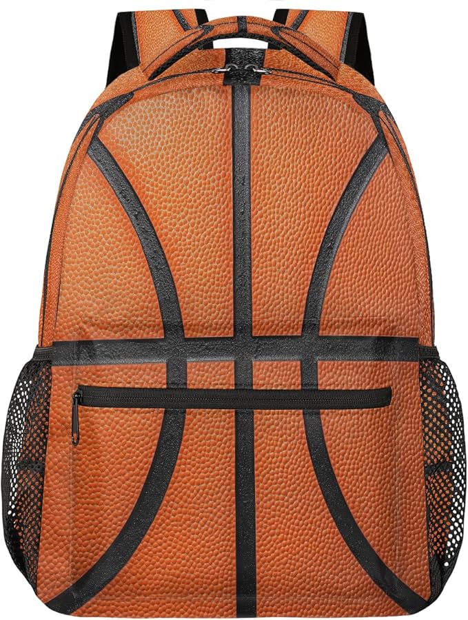 Art Basketball Skin Backpack for Women Men Kids 16 Inch Laptop Backpack Lightweight Travel Backpack Purse Casual Daypack School Backpacks for Girls Boys