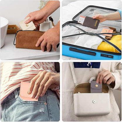 3PCS Mini Travel Jewelry Bag Organizer – Foldable Velvet Portable Pouch with Buckle, Multi-Compartment Small Jewelry Case for Rings, Earrings,Necklaces – Compact Storage Gift for Women Travelers