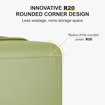 LEVEL8 Carry on Luggage Airline Approved, Small Carry on Suitcases with Wheels, Lightweight Hardside Textured Luggage for Travel, Tsa Approved, 20-Inch, Pickle Green