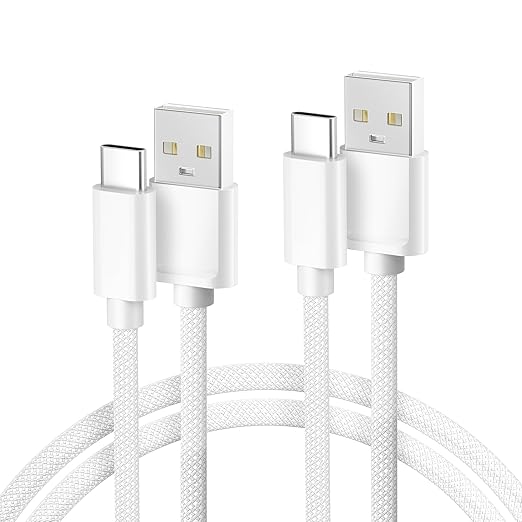 Basesailor for Airpods Pro 3 USB Type C Charger Cable 6.6FT 2Pack,Car Charging Cord for New iPhone 17 Air 16,Samsung Galaxy S10 S10E 10E S20 FE S24 S23 S21 S22 Plus Ultra,A51 A52 A53,Google Pixel 9 XL