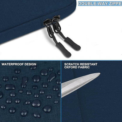 Laptop Sleeve Case 13.3 inch, Shockproof Protective Computer Cover with Accessories Pocket, Laptop Bag Compatible with MacBook Air/Pro 13-13.3 inch, Compatible for MacBook Pro 14 inch, DarkBlue