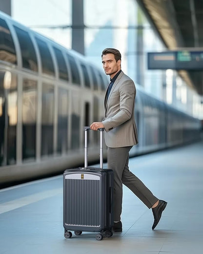 MGB Carry on Luggage 22 X 14 X 9 Airline Approved Suitcase with Wheels,20 Inch Travel Suitcase Lightweight with Spinner wheels And Hard Luggage Airline Approved with TSA Lock Carry on