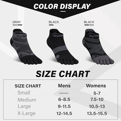 Hylaea No Show Running Athletic Anti-Blister Wicking Coolmax Socks, Seamless Anti-odor