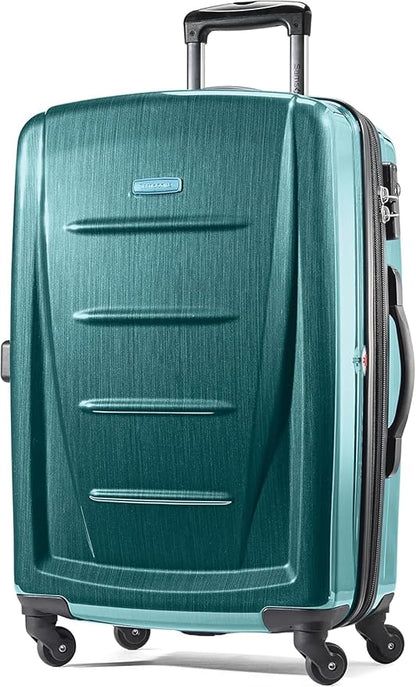Samsonite Winfield 2 Hardside Expandable Luggage with Spinner Wheels, Checked-Large 28-Inch, Cactus Green