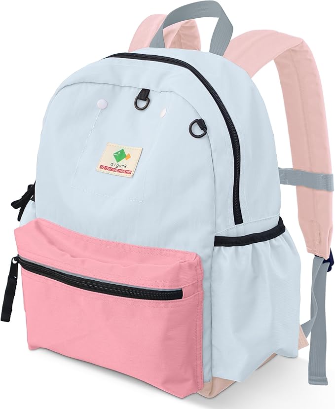 Kids Backpack, 1.0L, Cotton Candy, Kindergarten Elementary School, Lightweight, Soft Shell, Zipper, Unisex, Little Kid, Nylon, 13"H Fit A4 Folder, Adjustable Straps