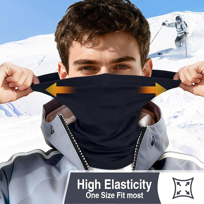 2 Pack Winter Neck Gaiter Warmer for Men&Women,Windproof Face Cover Fleece Face Mask Scarf for Cold Weather Sport