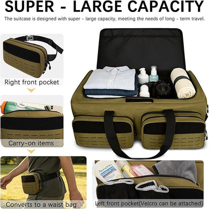 Rolling Duffle Bag with Wheels,120L Large Deployment Bag,Waterproof Military Duffle Bags for Tactical Military Deployment Camping