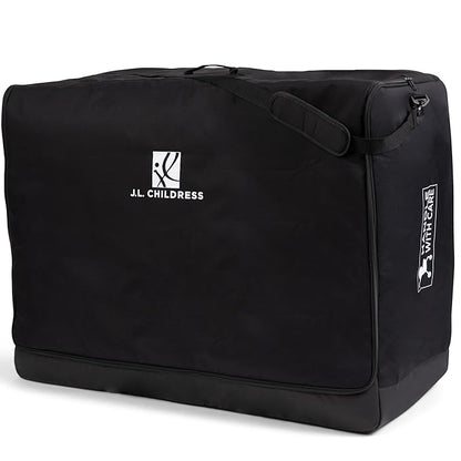 J.L. Childress Universal Stroller Travel Bag for Airplane - Fits Most Baby Strollers, Flying Essentials, Airport Accessories for Gate or Luggage Check, ID Card, AirTag Compatible - Large, Unpadded