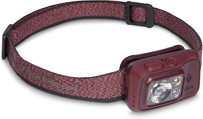 BLACK DIAMOND Spot 400-R Rechargeable Headlamp | 400 Lumens, Dimmable | Micro-USB Charging | Waterproof & Compact | Camping, Hiking, Running
