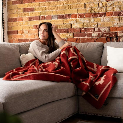 Arcturus Rainier Wool Blanket - 4.5lbs Warm, Heavy, Washable, Large | Great for Camping, Outdoors, Survival & Emergency Kits (Monument Valley)