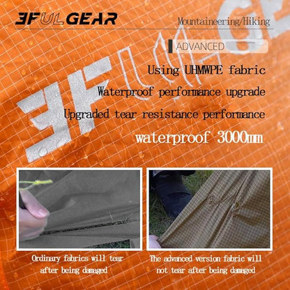 3F 20-85L backpack rain cover, waterproof, dustproof, wear-resistant, tear resistant outdoor hiking backpack cover (orange-S)