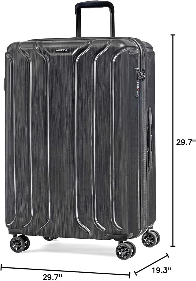 NONSTOP New York Elite Luggage Expandable Lightweight Spinner Wheels hard side shell Travel Suitcase Set, TSA Lock, Double USB Port, 3 packing cubes