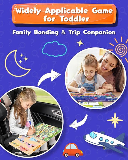Search and Find Book and Handwriting Practice Books Set, More Than 50+ Preschool Learning Activities for Toddler and Kids 3-8, Travel Games for Road Trip Car Airplane