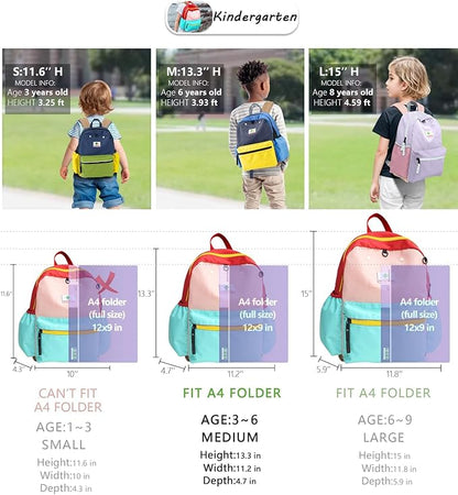 Kids' Backpacks for Girls & Boys - Kindergarten & Elementary School, Small Child Toddler Backpack, 13" H, Ages 3-5