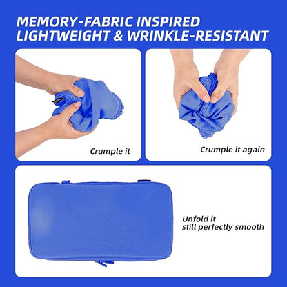 4 Piece Compression Packing Cubes for Suitcases and Backpack, Lightweight Travel Organizer Bags (Dark Blue)