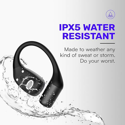 Raycon Essential Open Earbuds – True Wireless Open Ear Bluetooth 6.0 Headphones, Ultra-Lightweight, Comfort Hook Design, IPX4 Water Resistant, 36 Hours of Battery Life (Black)