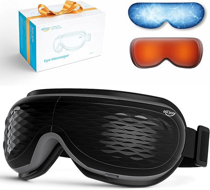 ALLJOY Eye Massager with Heat and Cooling, Lightweight Eye Massager with Removable Gel Mask, Christmas Gifts for Women,White Elephant Gifts for Adults Eye Care Devices for Migraine, Reduce Dry Eyes