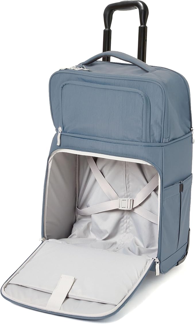 Baggallini Expandable Underseat Carry-On - Lightweight Travel Luggage Carry On Weekender with Wheels