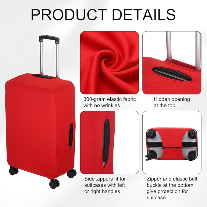 uxcell Travel Luggage Cover, Washable Suitcase Covers for Luggage Anti-scratch Suitcase Protector Elastic Baggage Protective, Fits 29-32 Inch Suit Case, Red