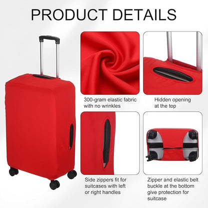 uxcell Travel Luggage Cover, Washable Suitcase Covers for Luggage Anti-scratch Suitcase Protector Elastic Baggage Protective, Fits 29-32 Inch Suit Case, Red