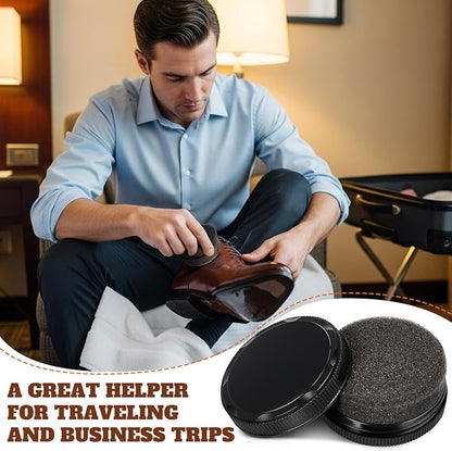 Loopeer 12 Pcs Shoe Shine Sponge Bulk, Instant Leather Shoes Shiner Care for Boots, Leather Accessories Quick Cleaning