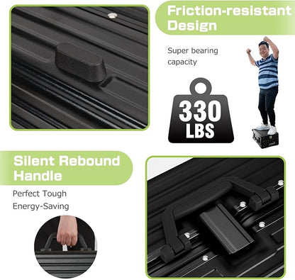 AnyZip Luggage Aluminium Frame Suitcase Hard Shell TSA Lock No Zipper 28In Black