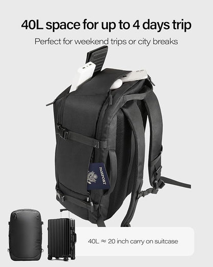 GHERSON Travel Laptop Backpack, TSA Friendly Flight Approved Carry-on Luggage,Water-resistant Lightweight Business Rucksack，Durable Large Weekender Bag Daypack Fits 17.3 Inch Laptop