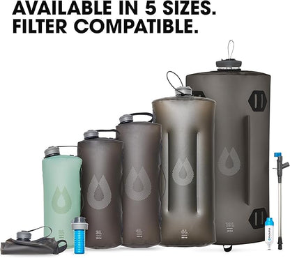 Collapsible Camping Water Storage (2L, 3L, 4L, 6L, 10L) - BPA & PVC Free, Hydration Reservoir Bag, Leak Proof