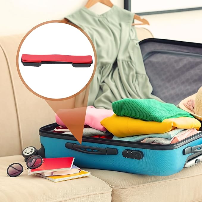 uxcell 2 Pcs Luggage Handle Replacement 8.5 Inch Suitcase Handle Carry Strap Plastic Pull Handle Grip Luggage Replacement Parts with Screws for Suitcase Box Luggage Case, Bright Red