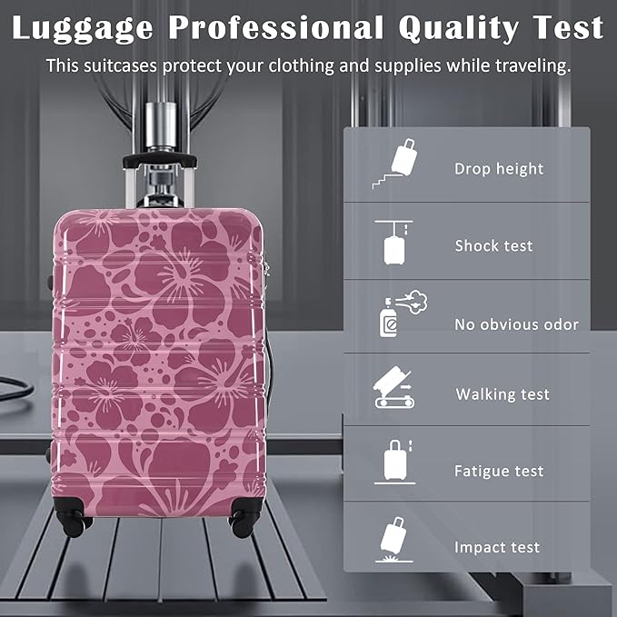 Luggage Sets 3 Piece Durable Suitcase Set with Spinner Wheels, 3 Pcs Hardside Lightweight luggage with TSA Lock, Large Checked Travel Suitcases