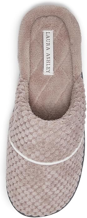 Laura Ashley Ladies Spa Rugged Slippers With Memory Foam Insole