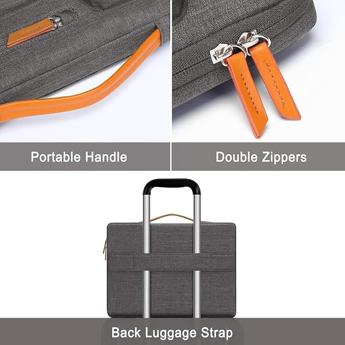 MOSISO 360 Protective Laptop Case 17.3 inch, 17-17.3 inch Laptop Sleeve Compatible with Dell, HP, Lenovo, Asus, Acer, Alienware, Side Open Carrying Case with 4 Zipper Pockets&Handle, Taupe Gray