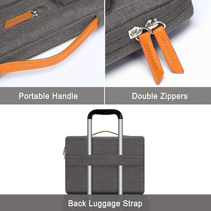 MOSISO 360 Protective Laptop Case 17.3 inch, 17-17.3 inch Laptop Sleeve Compatible with Dell, HP, Lenovo, Asus, Acer, Alienware, Side Open Carrying Case with 4 Zipper Pockets&Handle, Taupe Gray
