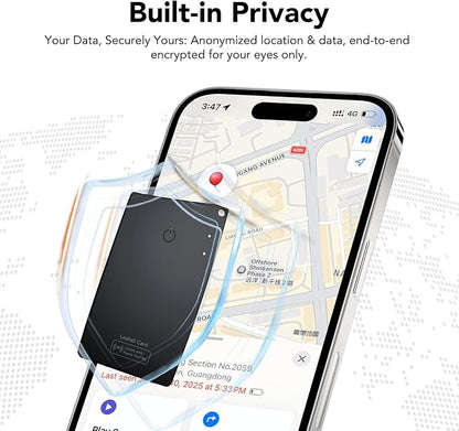 2 Pack Wallet Tracker Card [Apple MFi Certified] Air Tracker Tag (iOS only), IP68 0.06in Rechargeable Smart Card Work with Apple Find My, Keys Finder and Item Locator for Passport, Bags, Laptop, EB