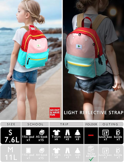 Preschool Toddler Backpack For Boys Girls, School Mini & Travel, Small Kids Child Backpacks, Kindergarten Elementary bag, 11.6" H