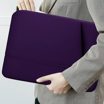 Laptop Sleeve Case 15.6 inch, Sturdy Portable Monitor Computer Laptop Case, Carrying Sleeve Bag 15.6'' with Pockets for MacBook PC Mac HP Lenovo Dell Asus Xbox Switch, Deep Purple